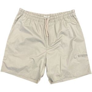 NWT FRAME Mens XXL 100% Cotton Poplin Light Grey Cargo Short Drawstring Waist 7”